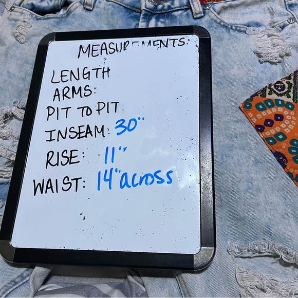 Vintage Almost Famous Jeans Acid Wash Patchwork Raw Hem Distressed Juniors Sz 9 - Picture 7 of 10